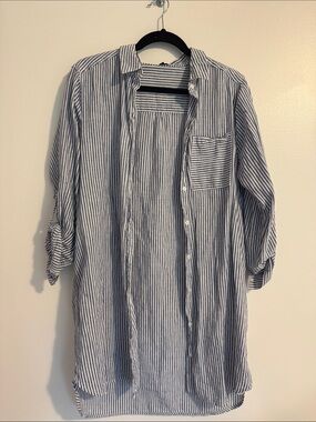 Velvet Heart Blue & White Striped Shirt